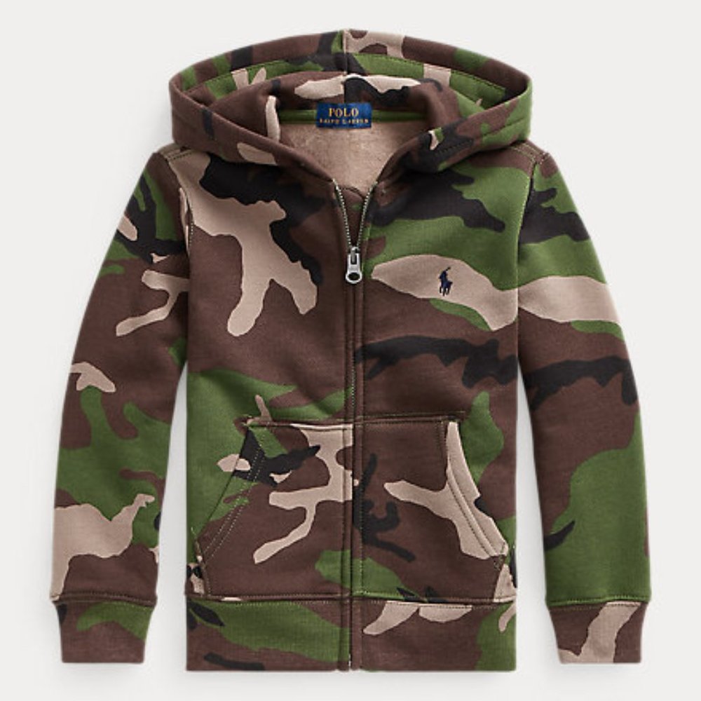 Polo Ralph Lauren Cameo Fleece Full Zip Hoodie NWT size 7